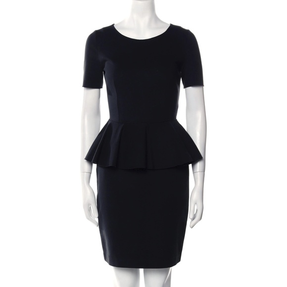 Peplum Fitted Dress in Black Size S - Picture 2 of 2